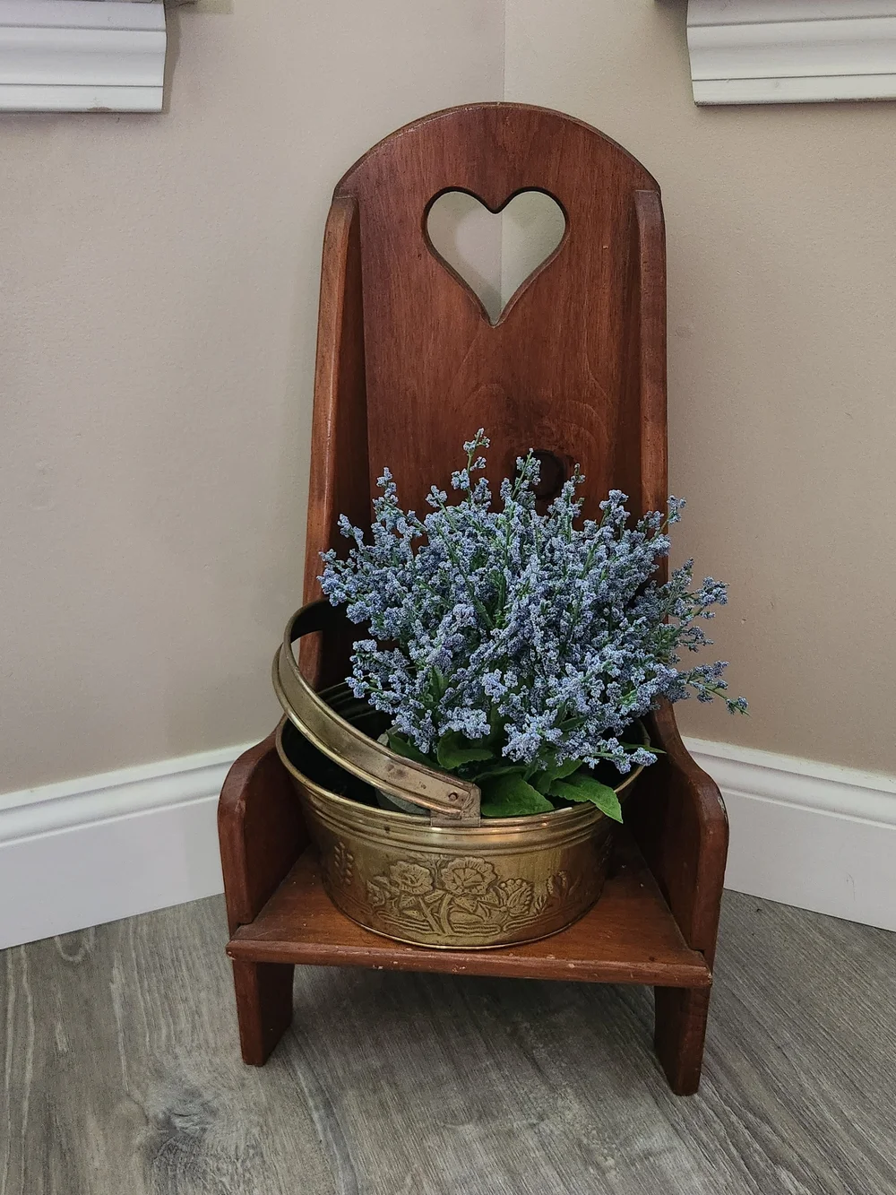 Brass Decorative Flower Basket / Planter with Handle
